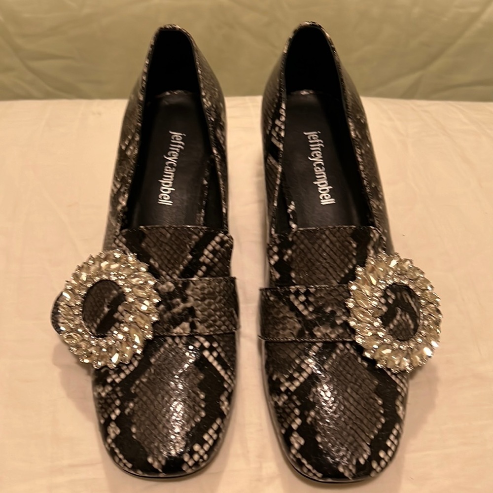 Never Worn. Jeffrey Campbell Python Print With Rh… - image 1